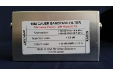 W3NQN Design mono band Cauer Elliptical filter for the 15 meters band by K7MI